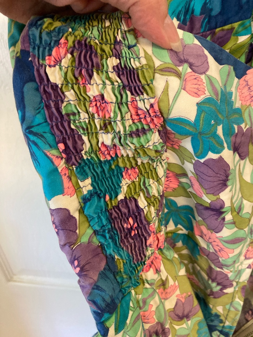 VTG Kahala Hawaii One-Piece Swim Romper in Teal & Purple - Picture 8 of 13